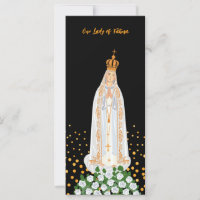Unsere Lady von Fatima Kerzen Prozessionskarte