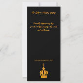 Unsere Lady von Fatima Kerzen Prozessionskarte (Rückseite)