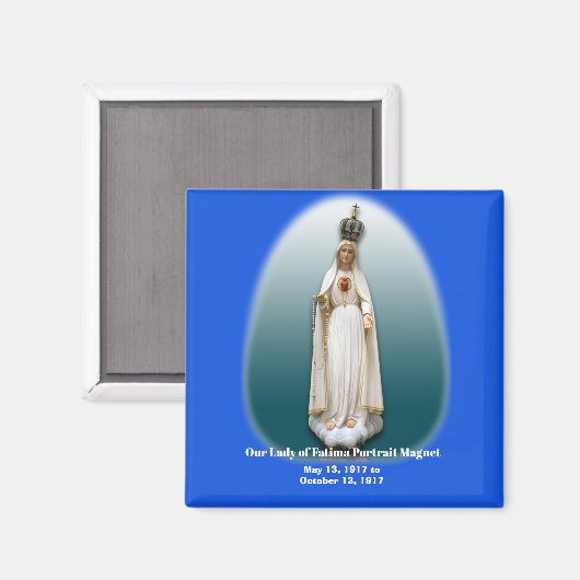 Unsere Lady von Fatima Portrait Magnt Magnet (Vorderseite/Rückseite)