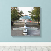 Unsere Lady von Fatima Shrine Wrapped Canvas Print Leinwanddruck (Insitu (Holzboden))