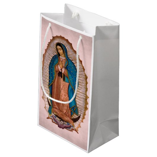 Unsere Lady von Guadalupe 1531 Kleine Geschenktüte (Rückseite Schrägansicht)
