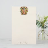 Unsere Lady von Guadalupe Bunte Rose Personalisier Briefpapier (Stehend Vorderseite)