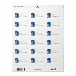 Unsere Lady von Guadalupe Collage Adressaufkleber