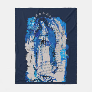 Unsere Lady von Guadalupe Collage Fleecedecke
