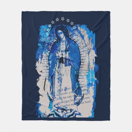 Unsere Lady von Guadalupe Collage Fleecedecke (Vorderseite)