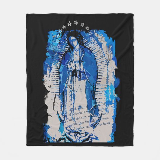 Unsere Lady von Guadalupe Collage Fleecedecke (Vorderseite)