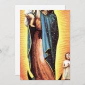 Unsere Lady von Guadalupe, die Schutzfrau des Unge Einladung (Vorne/Hinten)