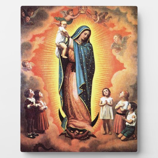 Unsere Lady von Guadalupe, die Schutzfrau des Unge Fotoplatte (Vorderseite)