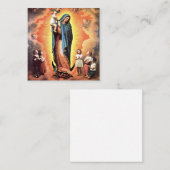 Unsere Lady von Guadalupe, die Schutzfrau des Unge Quadratische Visitenkarte (Vorne/Hinten)