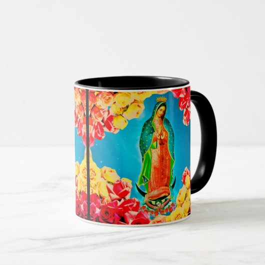 Unsere Lady von Guadalupe - ein Geschenk für Kaffe Tasse (VorderseiteRechts)