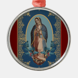 Unsere Lady von Guadalupe Jungfrau Mary Feliz Navi Ornament Aus Metall