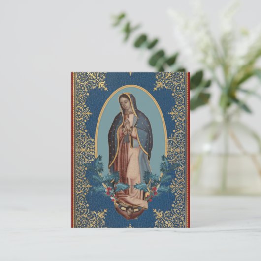Unsere Lady von Guadalupe Jungfrau Mary Feliz Navi Postkarte (Stehend Vorderseite)