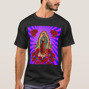 Unsere Lady von Guadalupe Jungfrau Mary Mexiko Kat T-Shirt