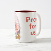 Unsere Lady von Guadalupe Jungfrau Mary Pink Rose Zweifarbige Tasse (VorderseiteRechts)