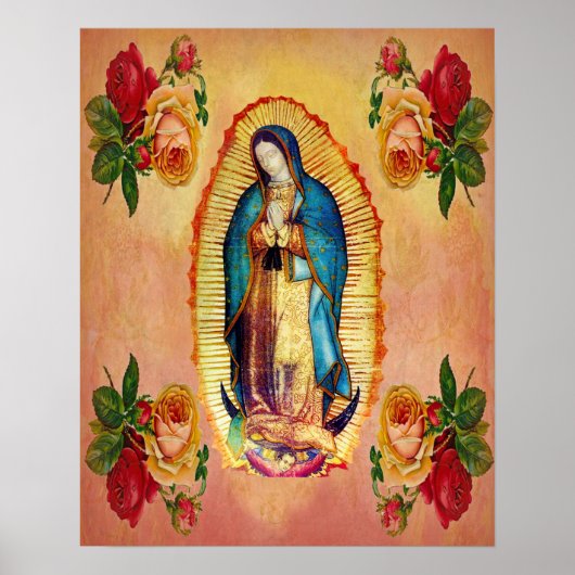 Unsere Lady von Guadalupe Jungfrau Mary Rose Corne Poster (Vorne)