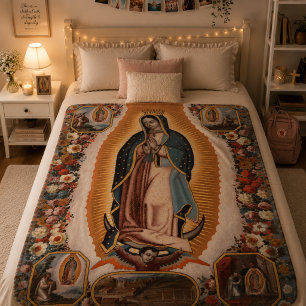 Unsere Lady von Guadalupe Religiös-katholisches M Fleecedecke