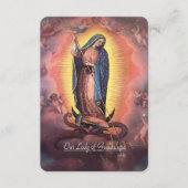 Unsere Lady von Guadalupe Rev 12 mit Memorare Begleitkarte (Vorderseite)