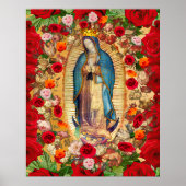 Unsere Lady von Guadalupe Rote Rosen Poster (Vorne)