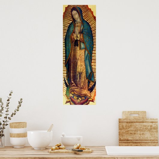 Unsere Lady von Guadalupe Tilma Image 12x36 Virgen Poster (Küche)