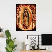 Unsere Lady von Guadalupe und die Engel Poster (Heimbüro)
