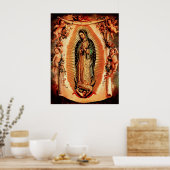 Unsere Lady von Guadalupe und die Engel Poster (Küche)