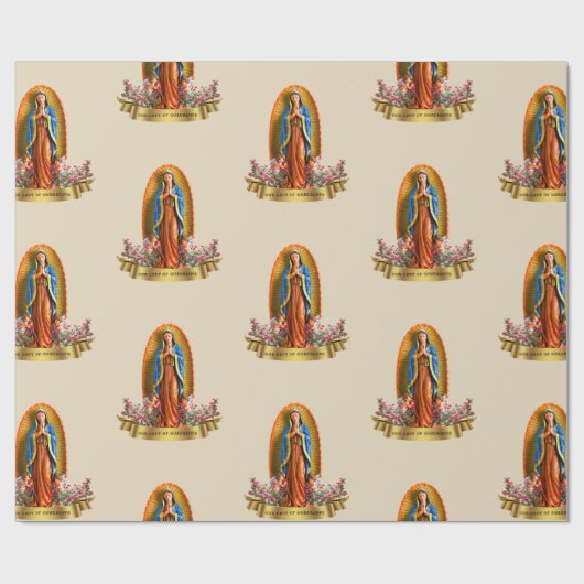 Unsere Lady von Guadalupe Wrapping Paper Geschenkpapier (Flach)