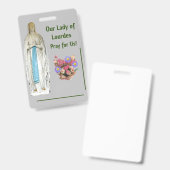 Unsere Lady von Lourdes Ausweis (Vorder- & Rückseite)