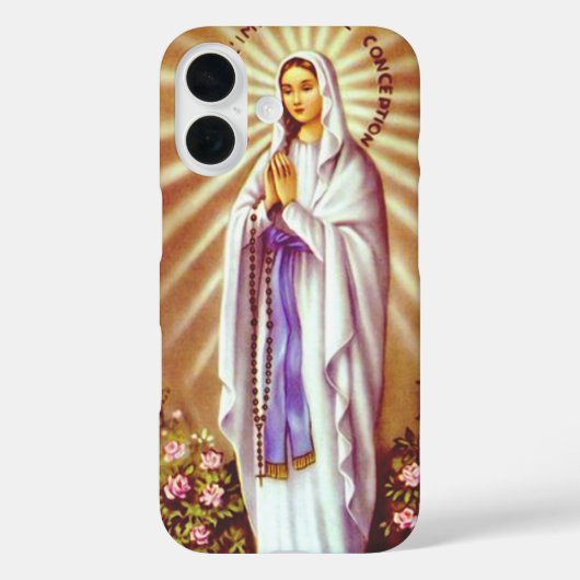 Unsere Lady von Lourdes Case-Mate iPhone Hülle (Rückseite)