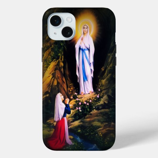 Unsere Lady von Lourdes Case-Mate iPhone Hülle (Rückseite)