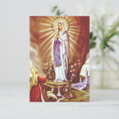 Unsere Lady von Lourdes Dankeskarte (Stehend Vorderseite)