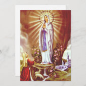 Unsere Lady von Lourdes Feiertagskarte (Vorne/Hinten)