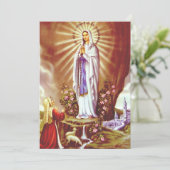 Unsere Lady von Lourdes Feiertagskarte (Stehend Vorderseite)