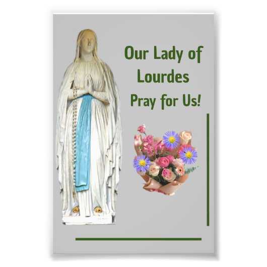 Unsere Lady von Lourdes Fotodruck (Vorne)