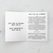 Unsere Lady von Lourdes Karte (Innenseite)