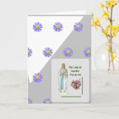 Unsere Lady von Lourdes Karte (Gelbe Blume)