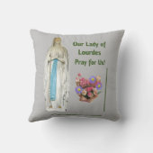 Unsere Lady von Lourdes Kissen (Rückseite)