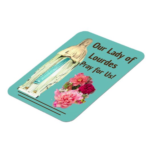 Unsere Lady von Lourdes Magnet (Linke Seite)
