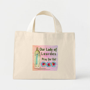 Unsere Lady von Lourdes Mini Stoffbeutel