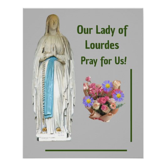 Unsere Lady von Lourdes Poster (Vorderseite)
