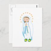 Unsere Lady von Lourdes Postkarte (Vorne/Hinten)