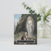 Unsere Lady von Lourdes Postkarte (Stehend Vorderseite)