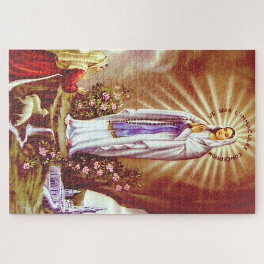 Unsere Lady von Lourdes Puzzle (Horizontal)