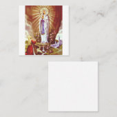 Unsere Lady von Lourdes Quadratische Visitenkarte (Vorne/Hinten)