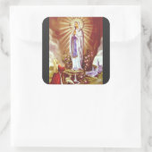 Unsere Lady von Lourdes Quadratischer Aufkleber (Tasche)