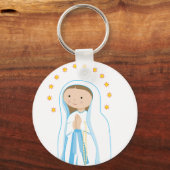 Unsere Lady von Lourdes Schlüsselanhänger (Vorderseite)