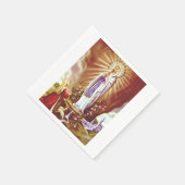 Unsere Lady von Lourdes Serviette (Ecke)