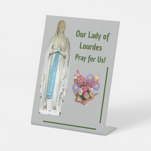 Unsere Lady von Lourdes Sockelschild (Vorderseite)