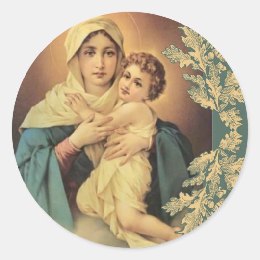 Unsere Lady von Schoenstatt Jungfrau Mary Jesus Runder Aufkleber (Vorderseite)