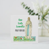 Unsere Lafy of LourdesFalted Grußkarte Karte (Stehend Vorderseite)