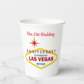 Unsere Las Vegas Hochzeitstornierung Pappbecher (Vorderseite)